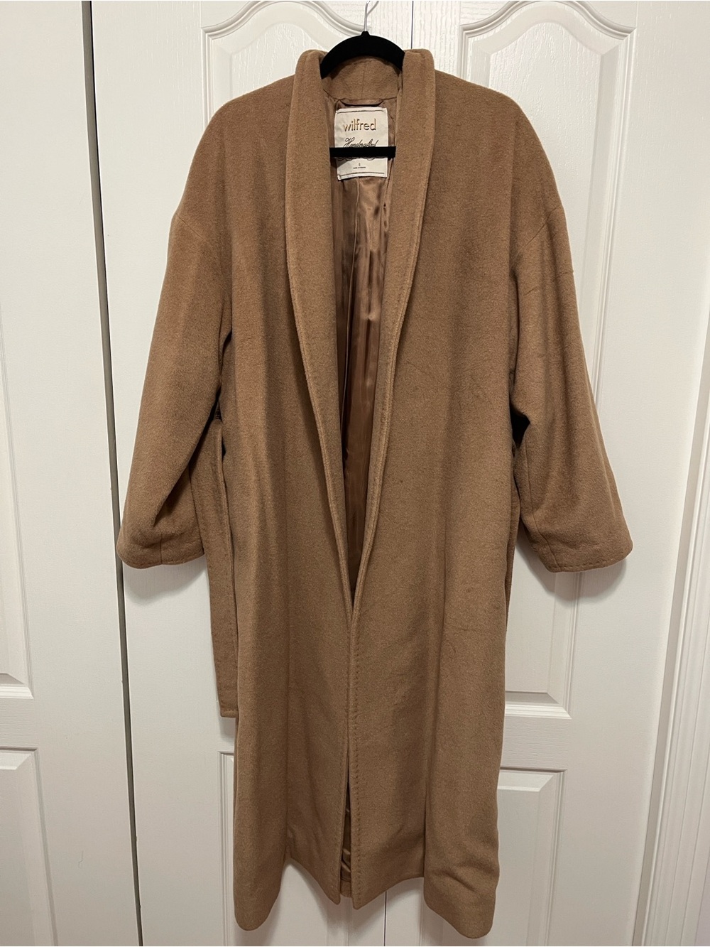 Wilfred Camel Wrap Belted Coat